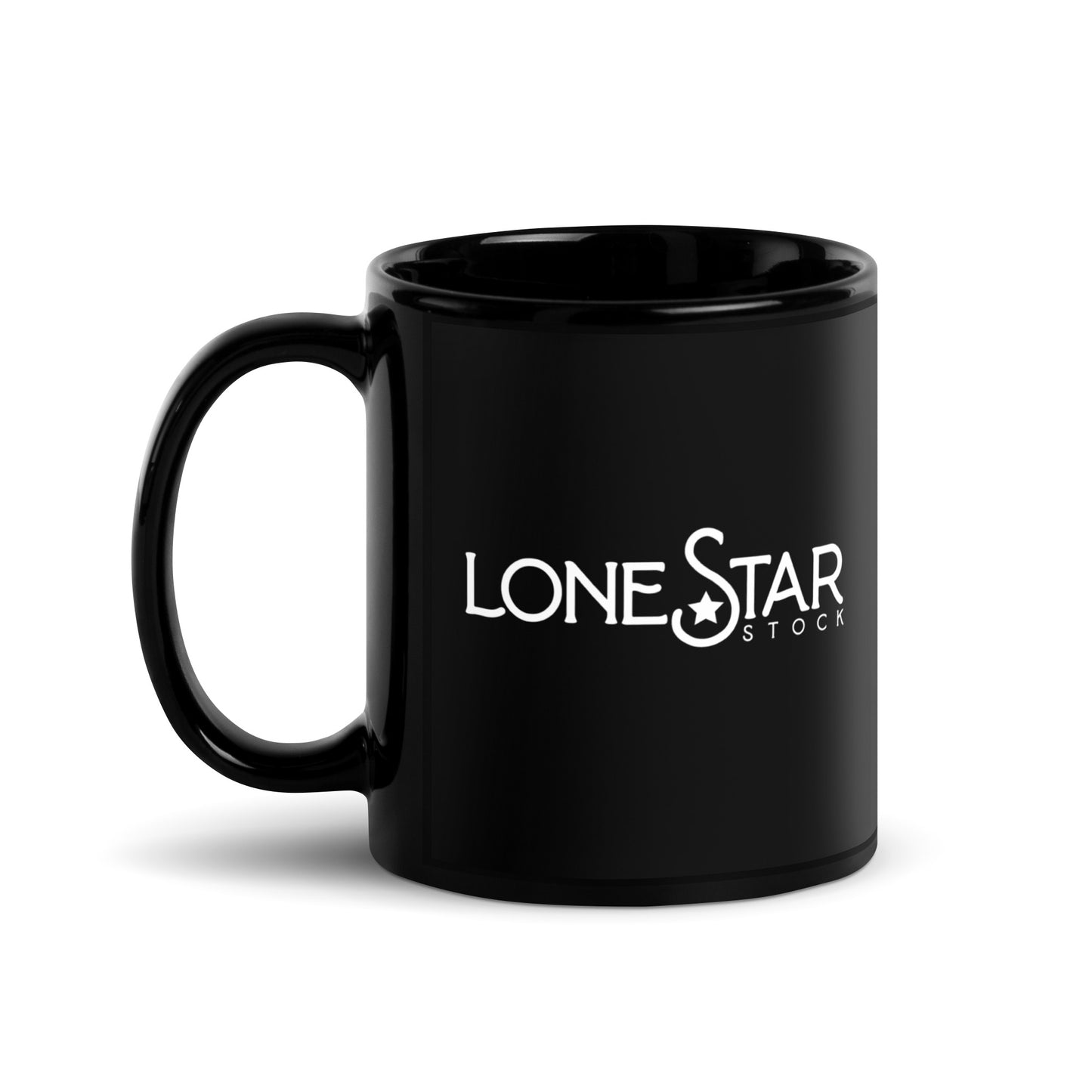 Lone Star Stock Black Glossy Mug