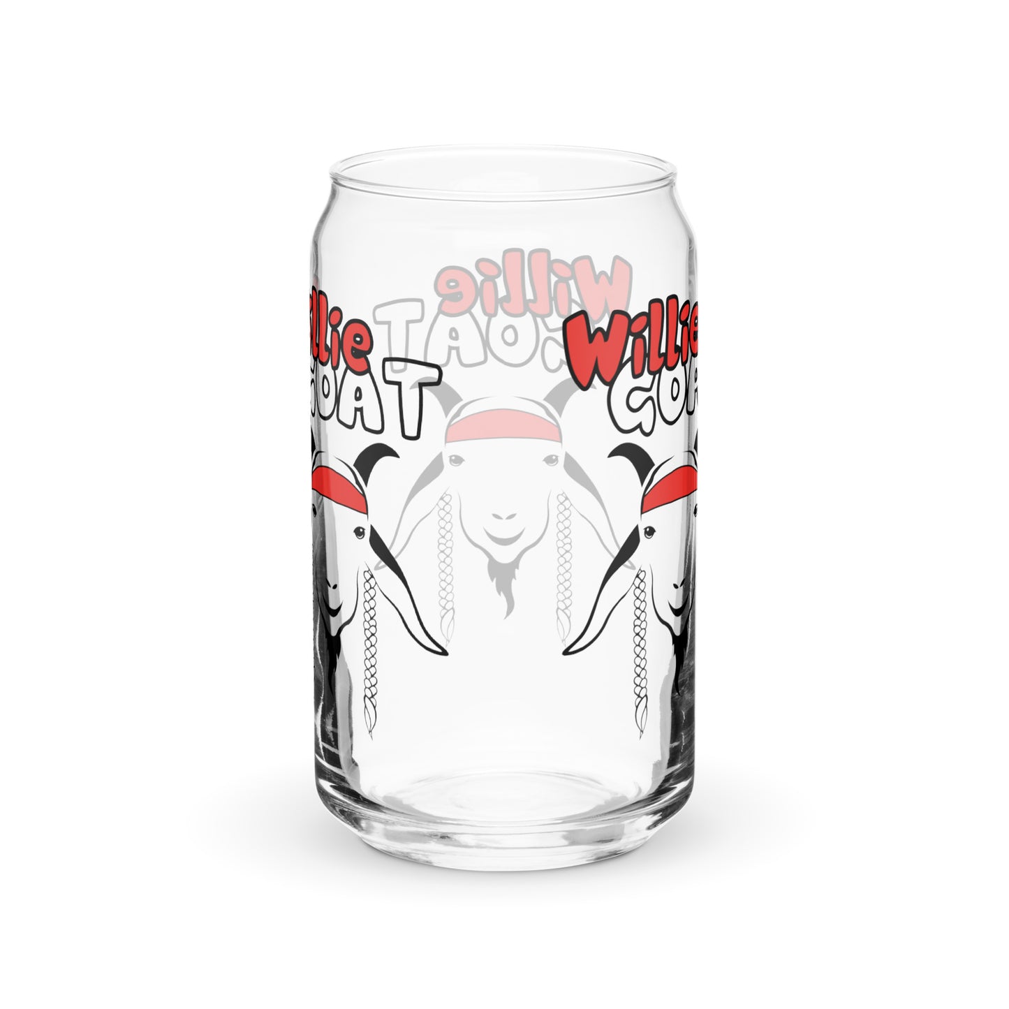 Willie GOAT Can-Shaped Glass