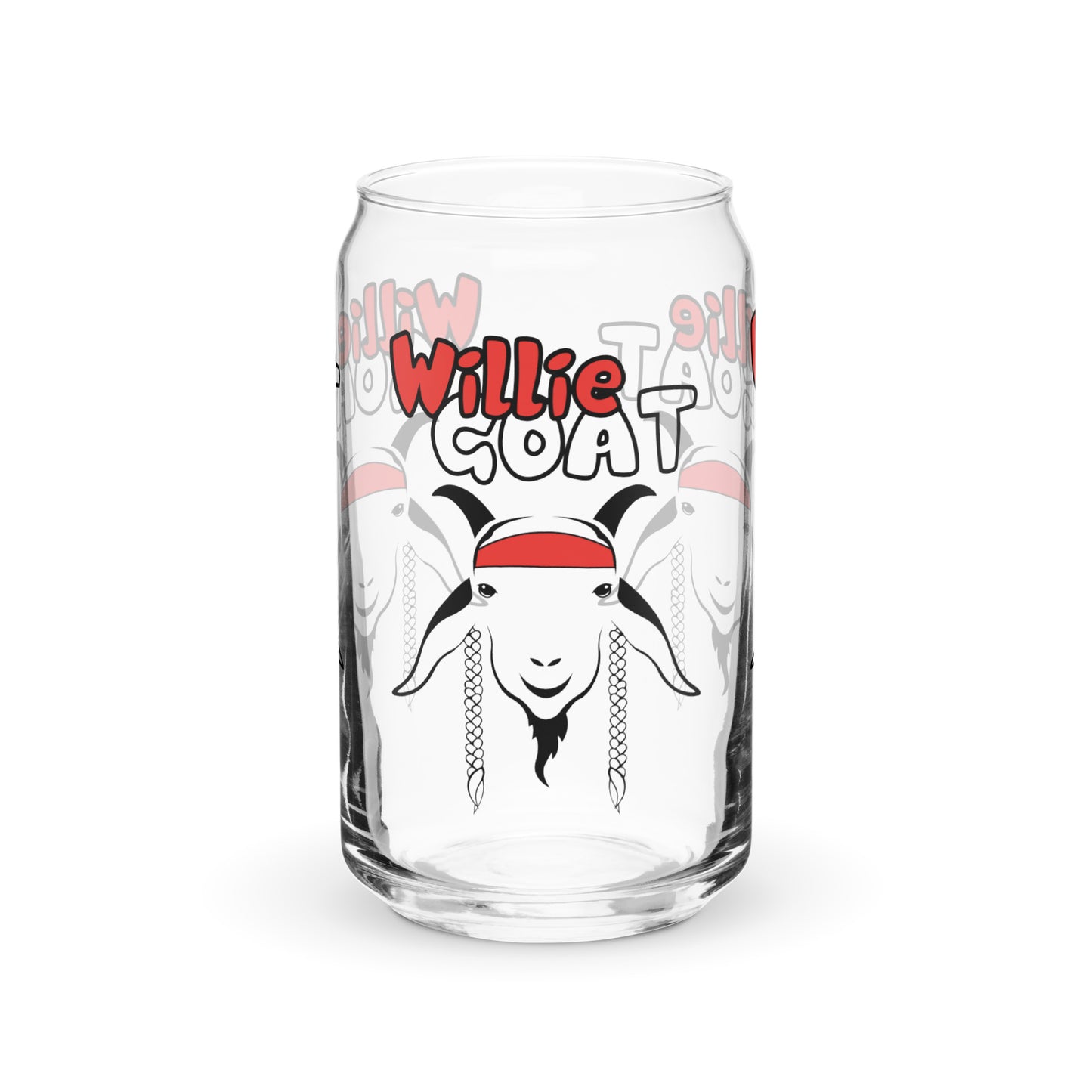 Willie GOAT Can-Shaped Glass