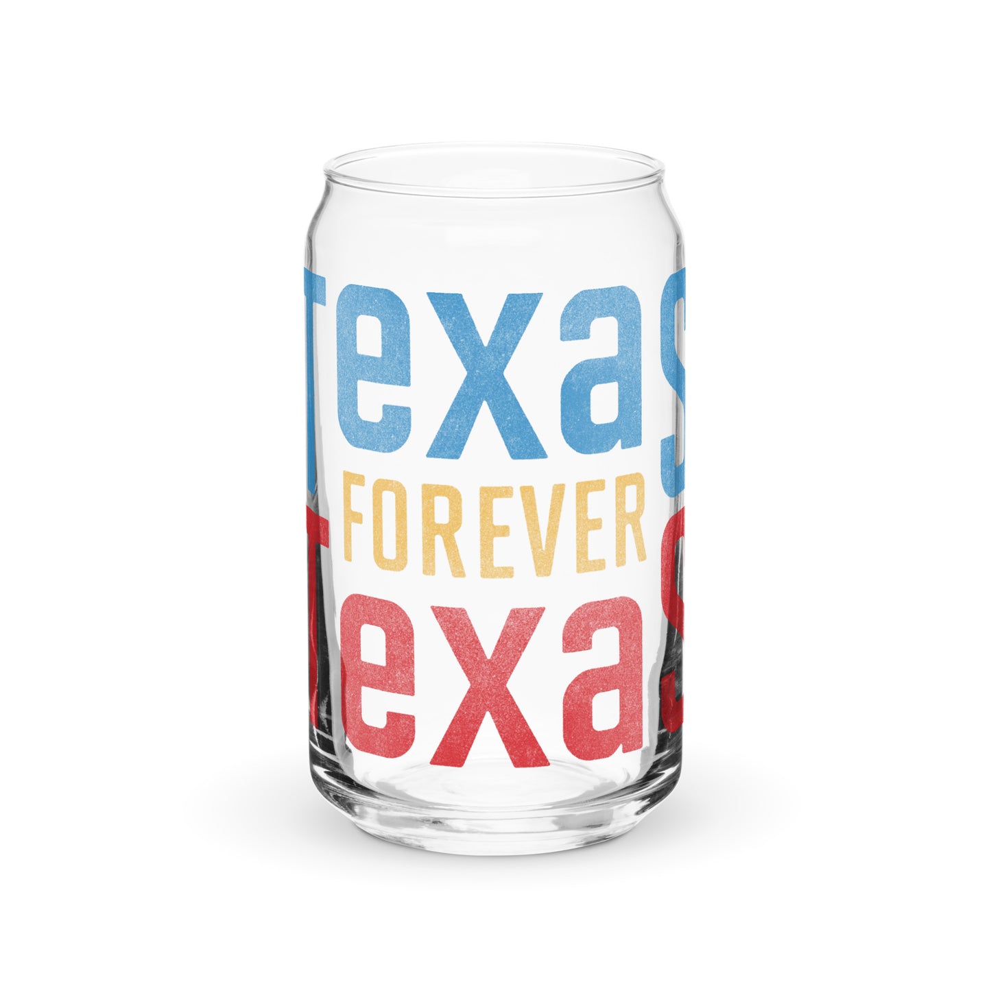 Texas Forever Can-Shaped Glass