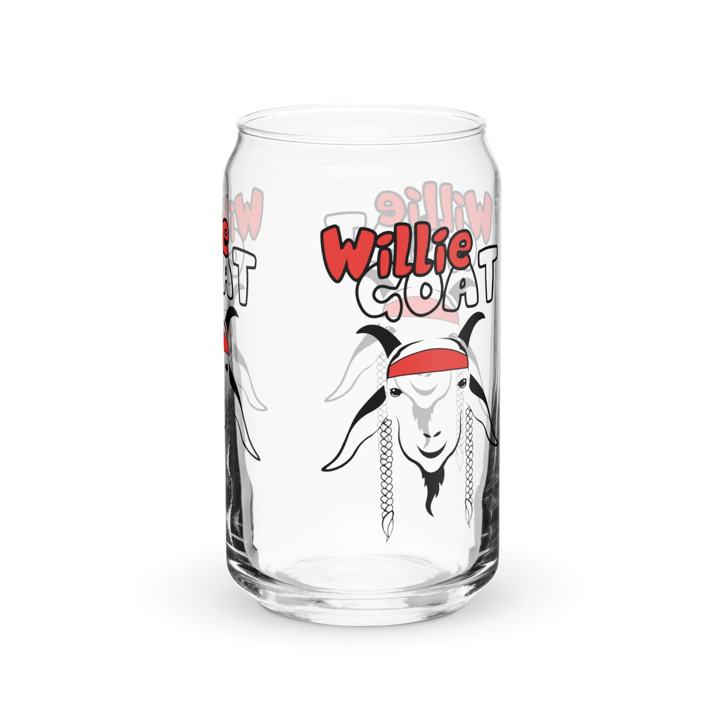 Willie GOAT Can-Shaped Glass