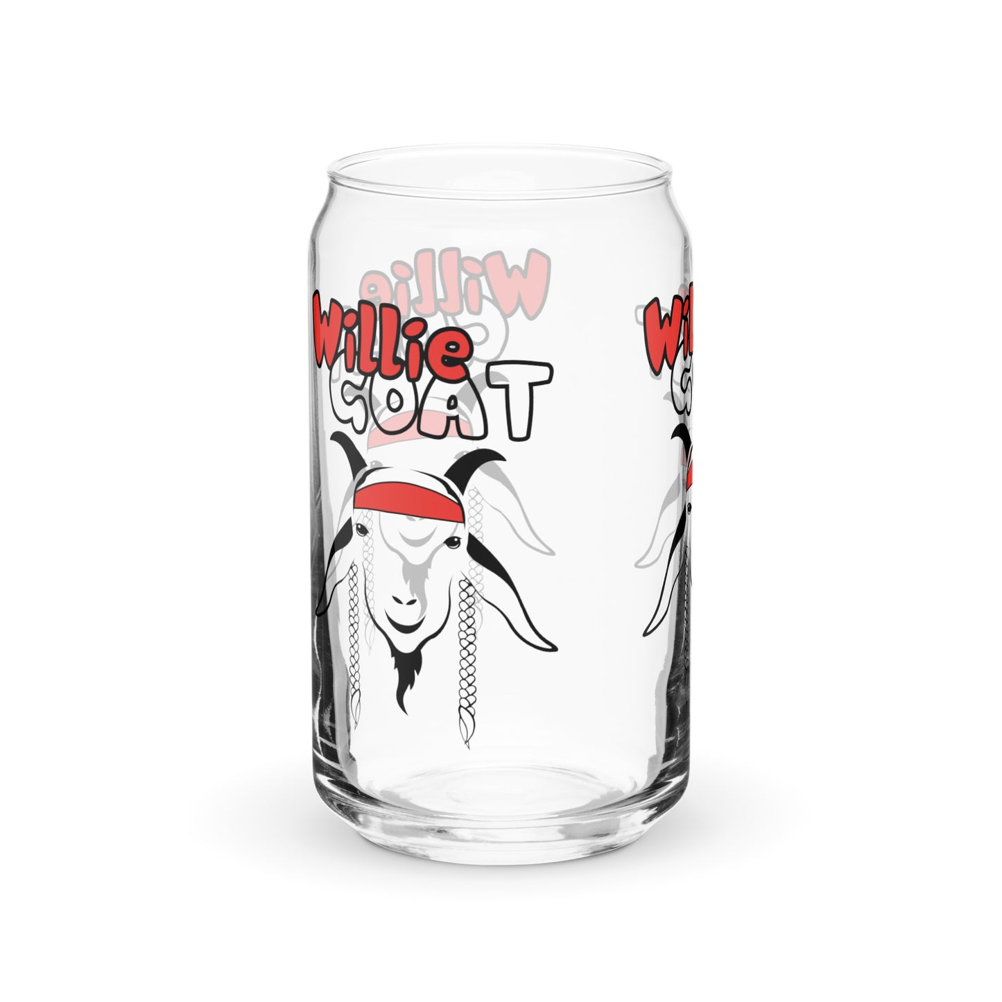 Willie GOAT Can-Shaped Glass