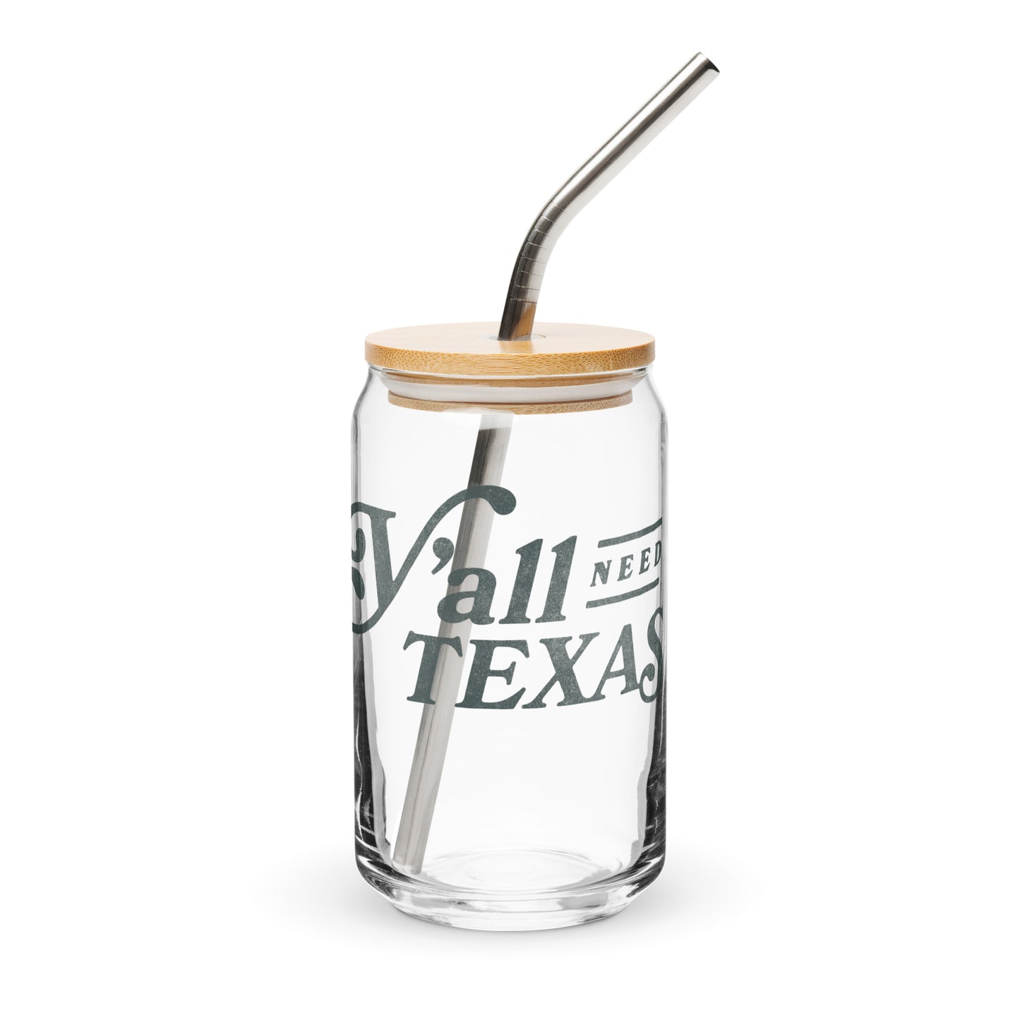 Y’all Need Texas Can-Shaped Glass