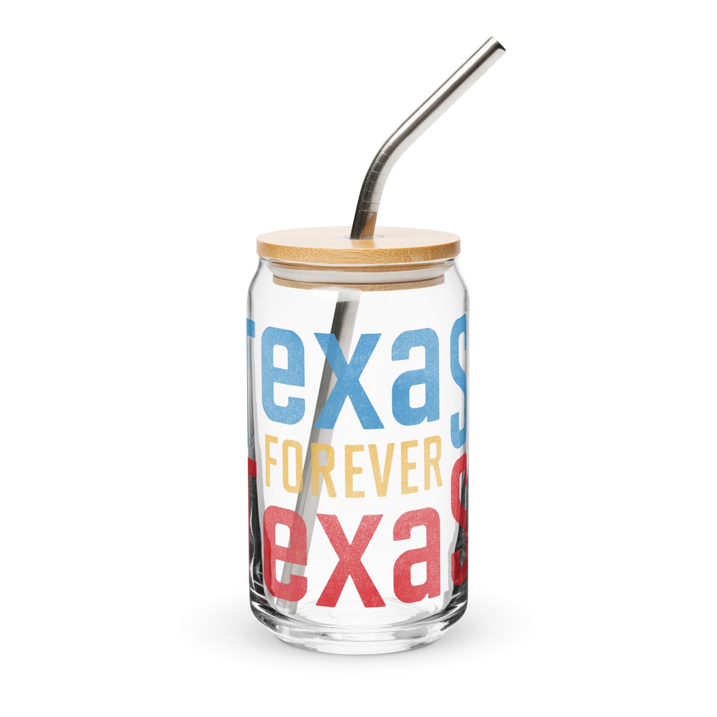 Texas Forever Can-Shaped Glass