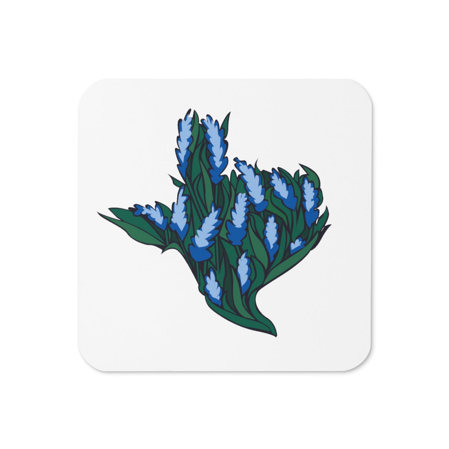 Bluebonnet Texas Cork-Back Coaster