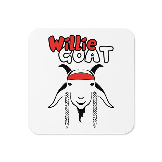 Willie GOAT Cork-Back Coaster