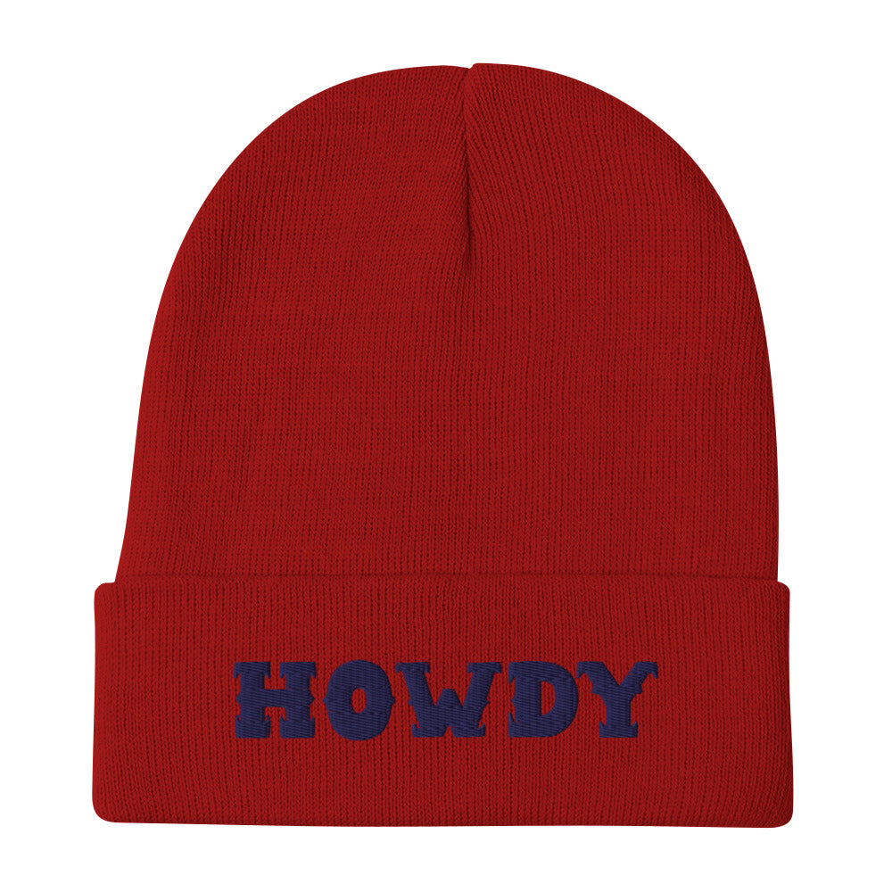Howdy Embroidered Beanie