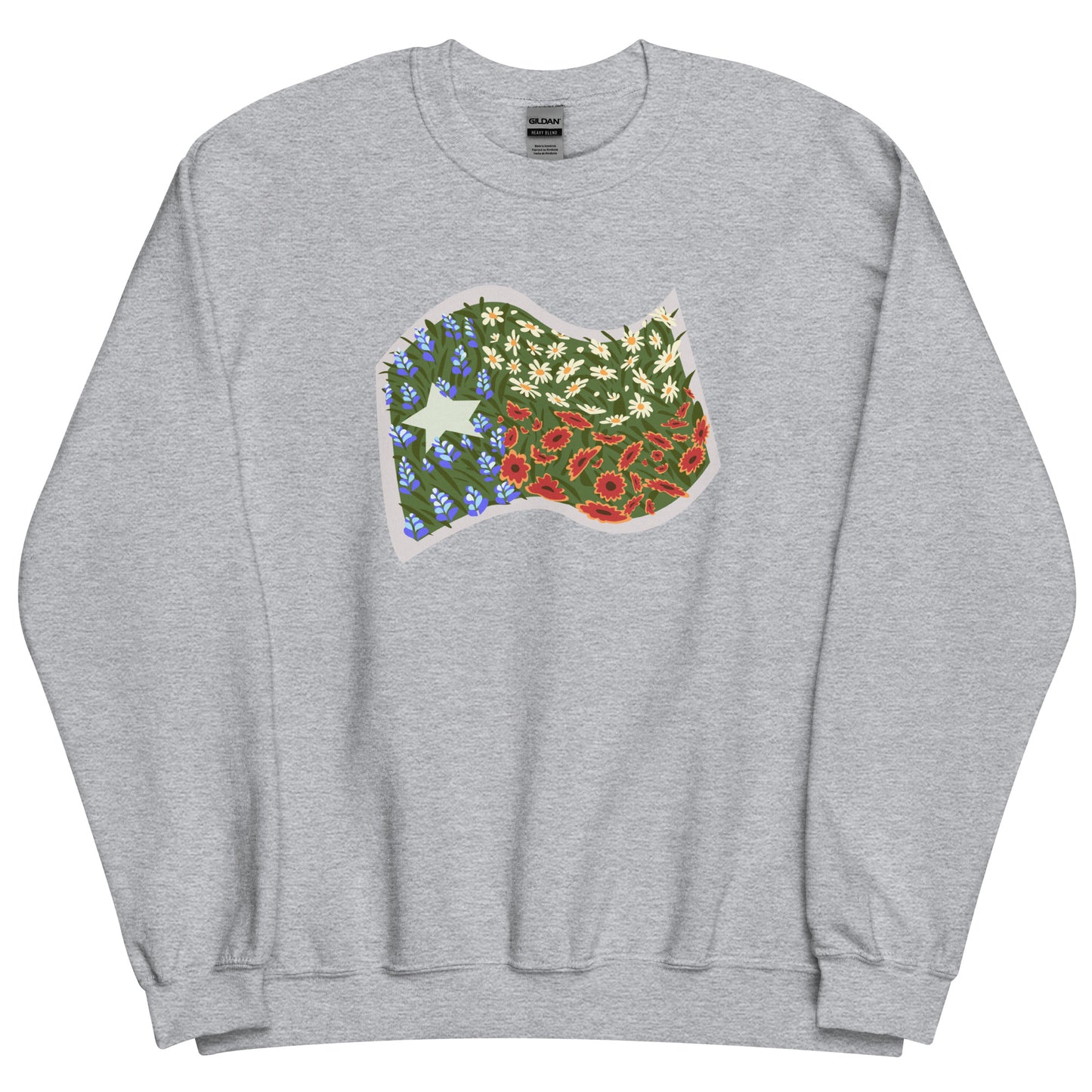 Floral Texas Flag Unisex Sweatshirt