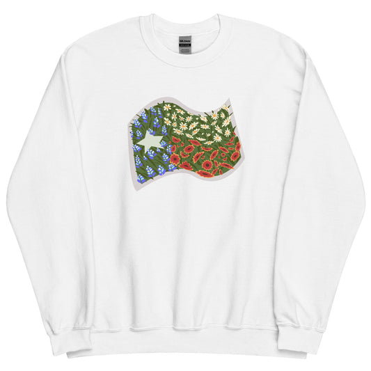 Floral Texas Flag Unisex Sweatshirt