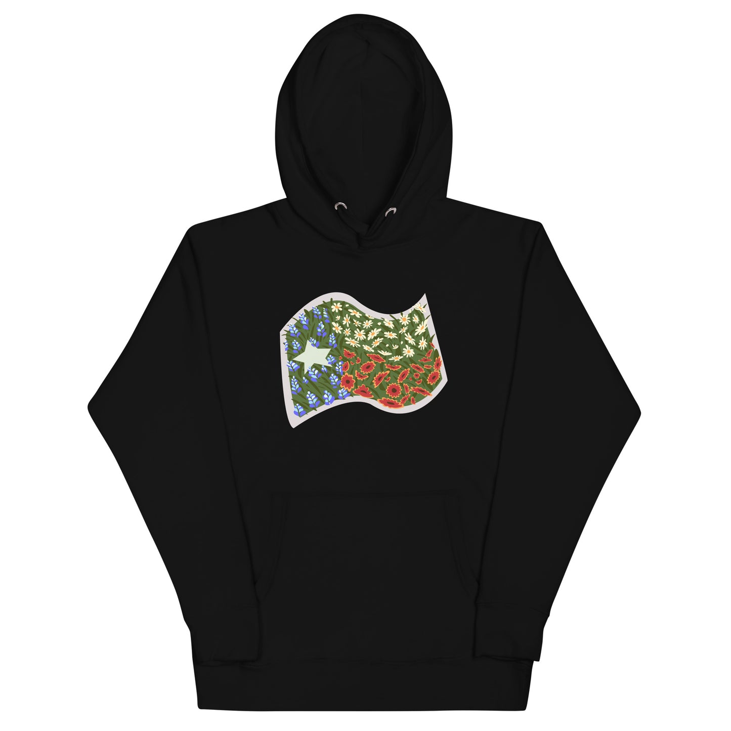 Texas Floral Flag Unisex Hoodie