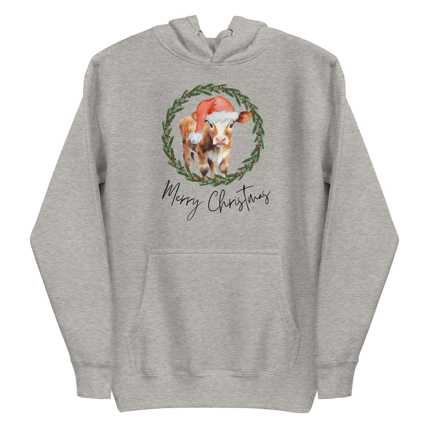 Merry Christmas Baby Cow Unisex Hoodie