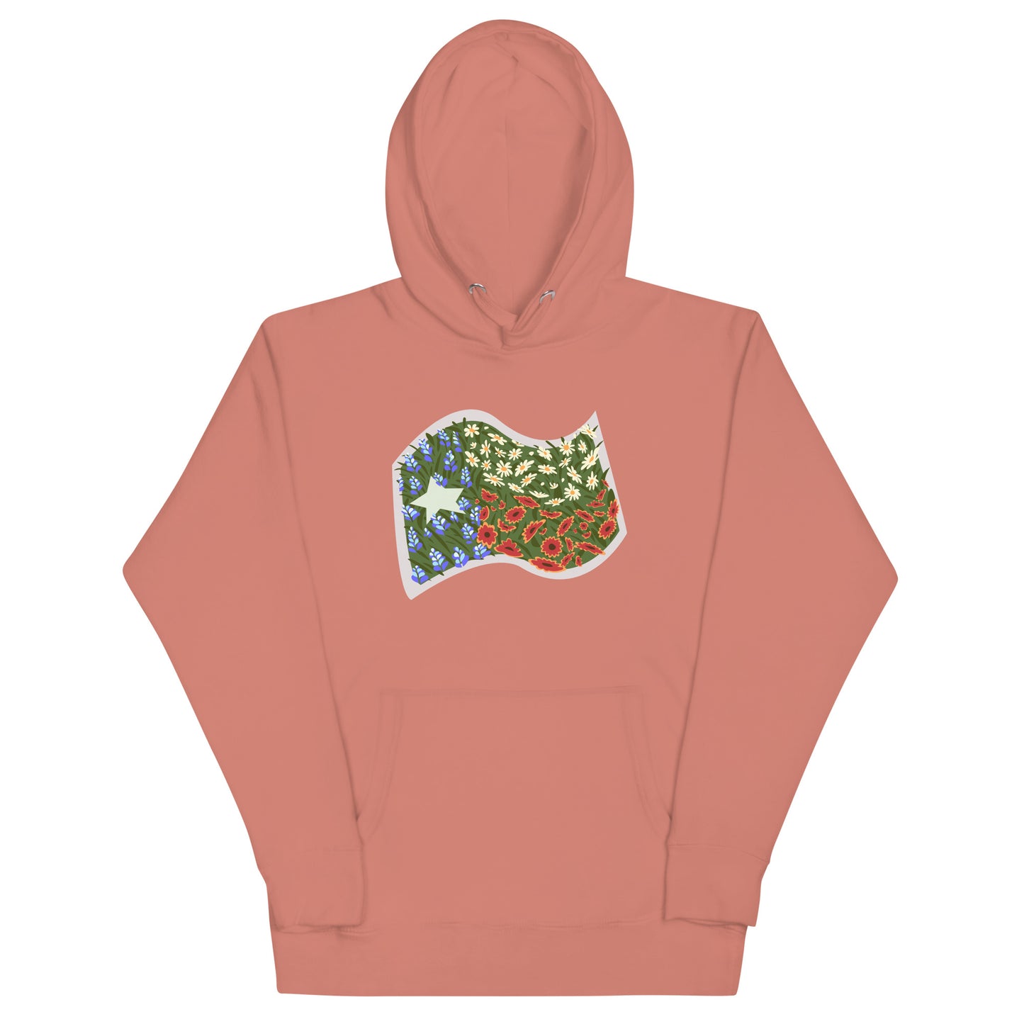 Texas Floral Flag Unisex Hoodie