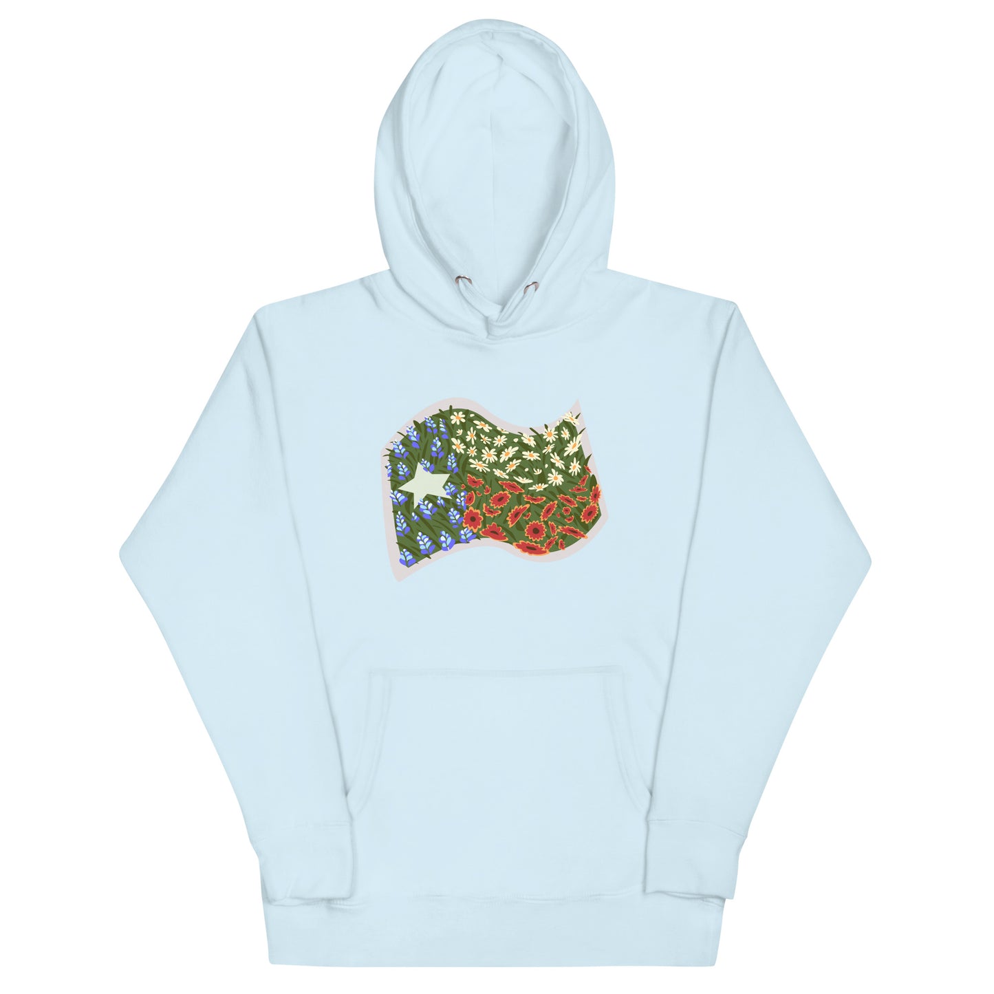 Texas Floral Flag Unisex Hoodie