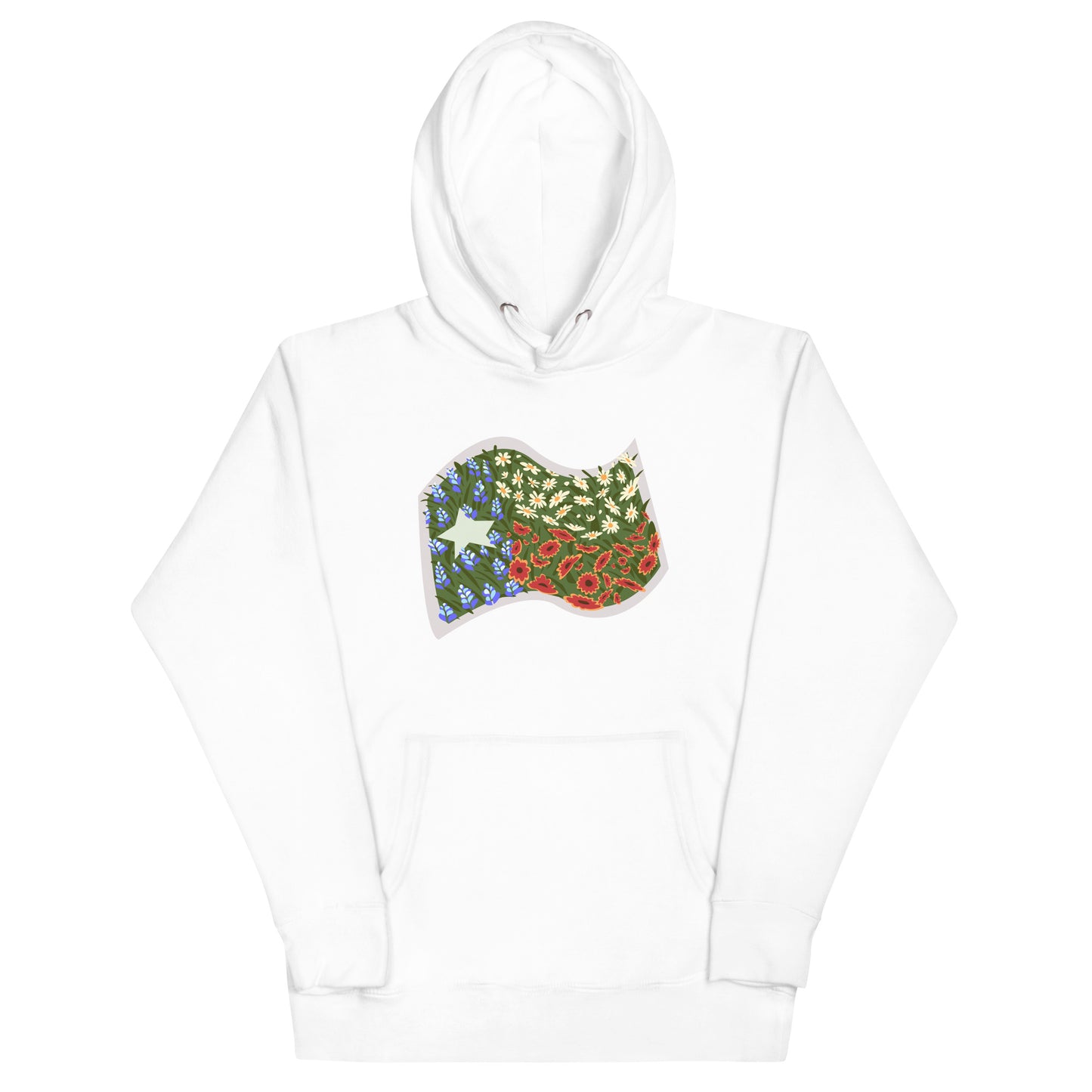 Texas Floral Flag Unisex Hoodie