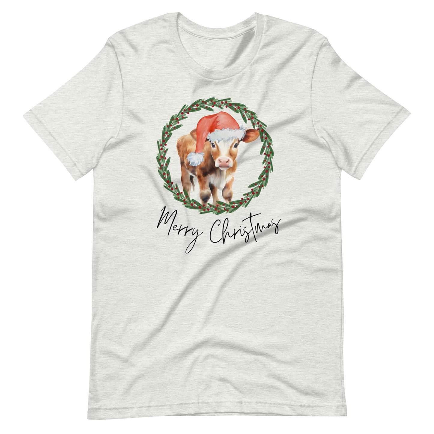 Merry Christmas Baby Cow Unisex T-Shirt