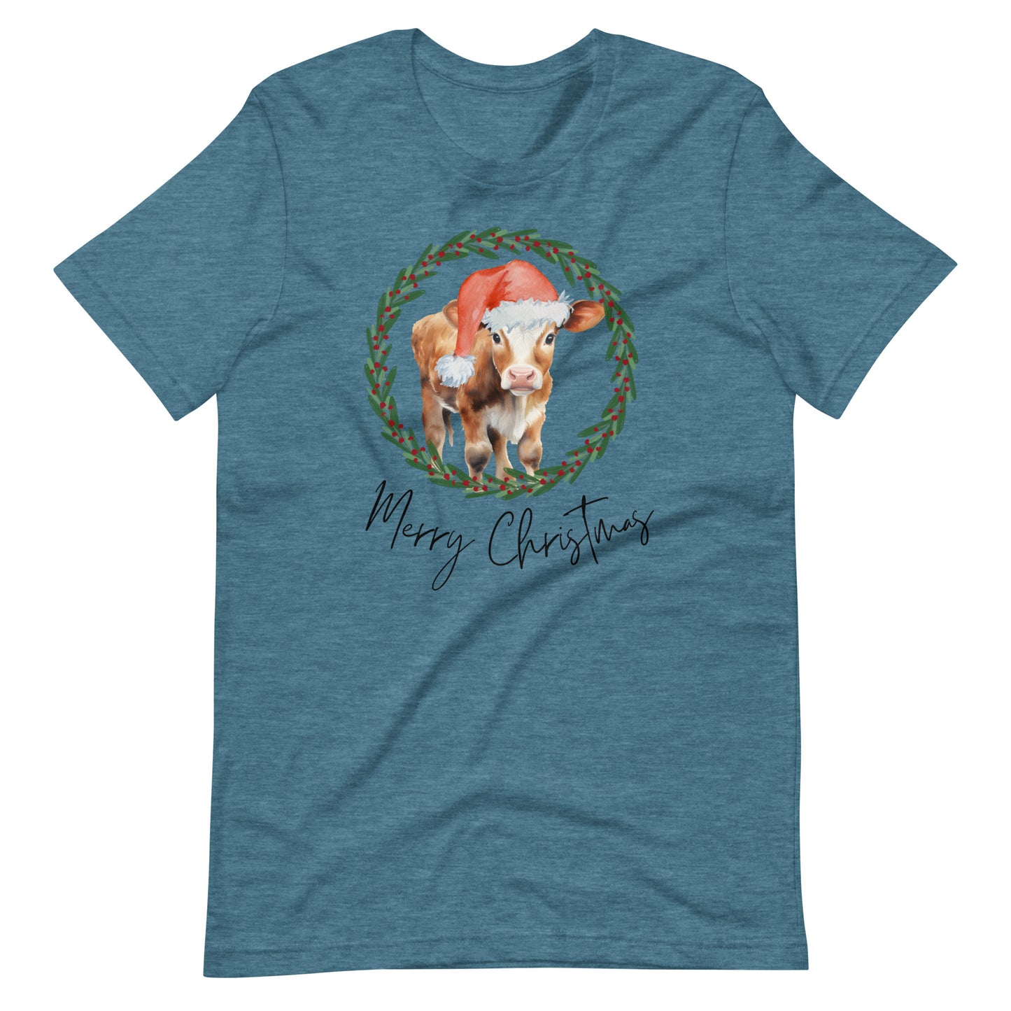 Merry Christmas Baby Cow Unisex T-Shirt