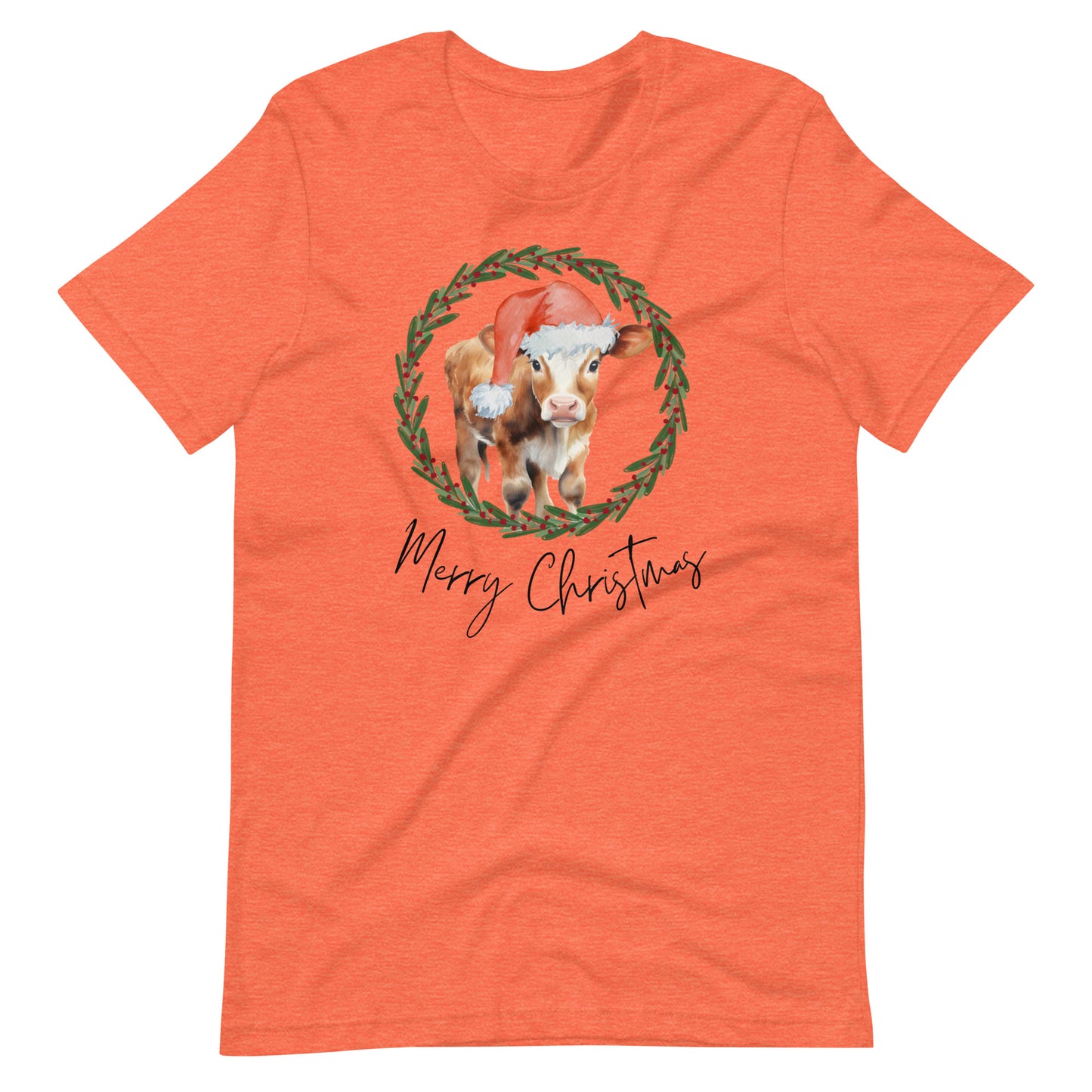 Merry Christmas Baby Cow Unisex T-Shirt
