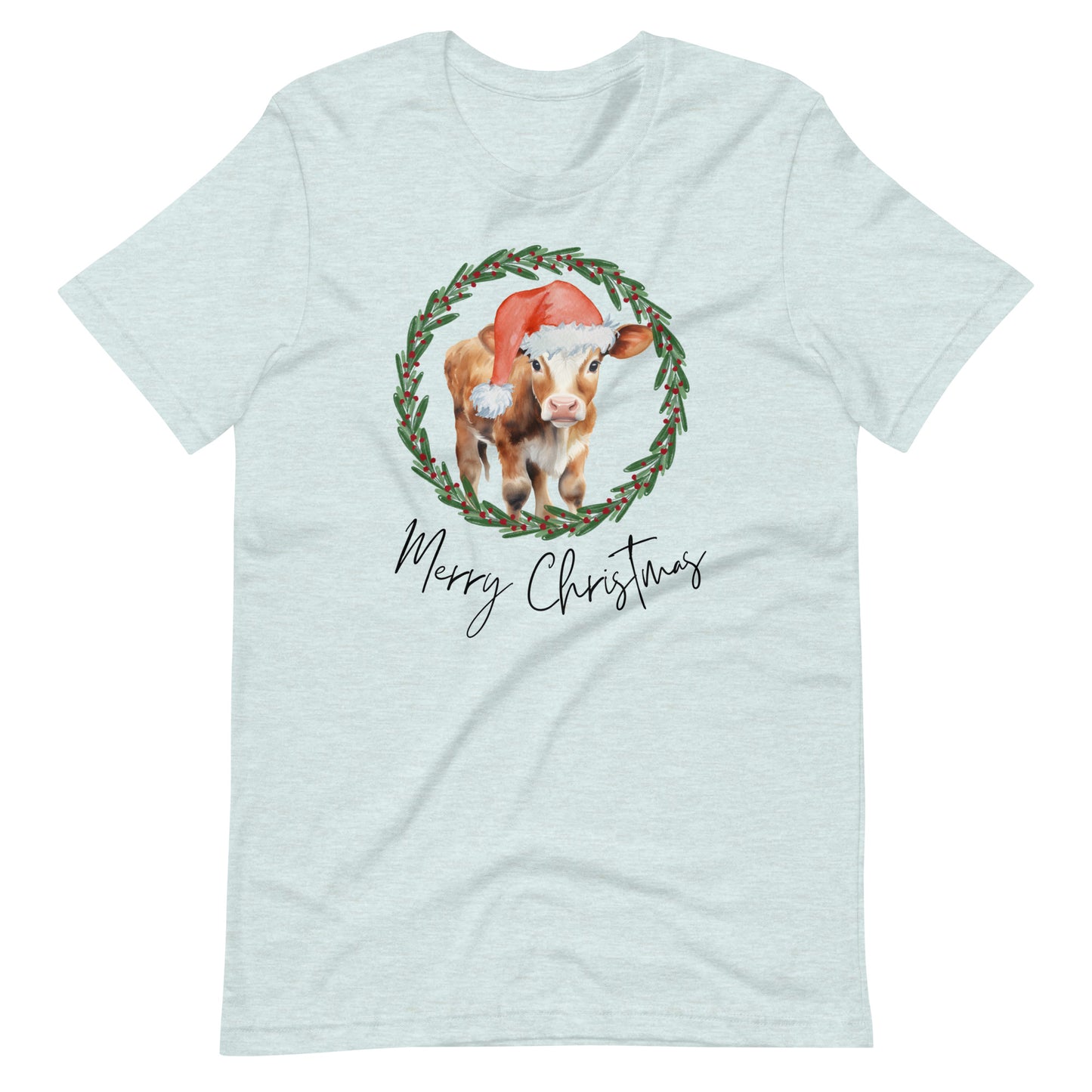 Merry Christmas Baby Cow Unisex T-Shirt