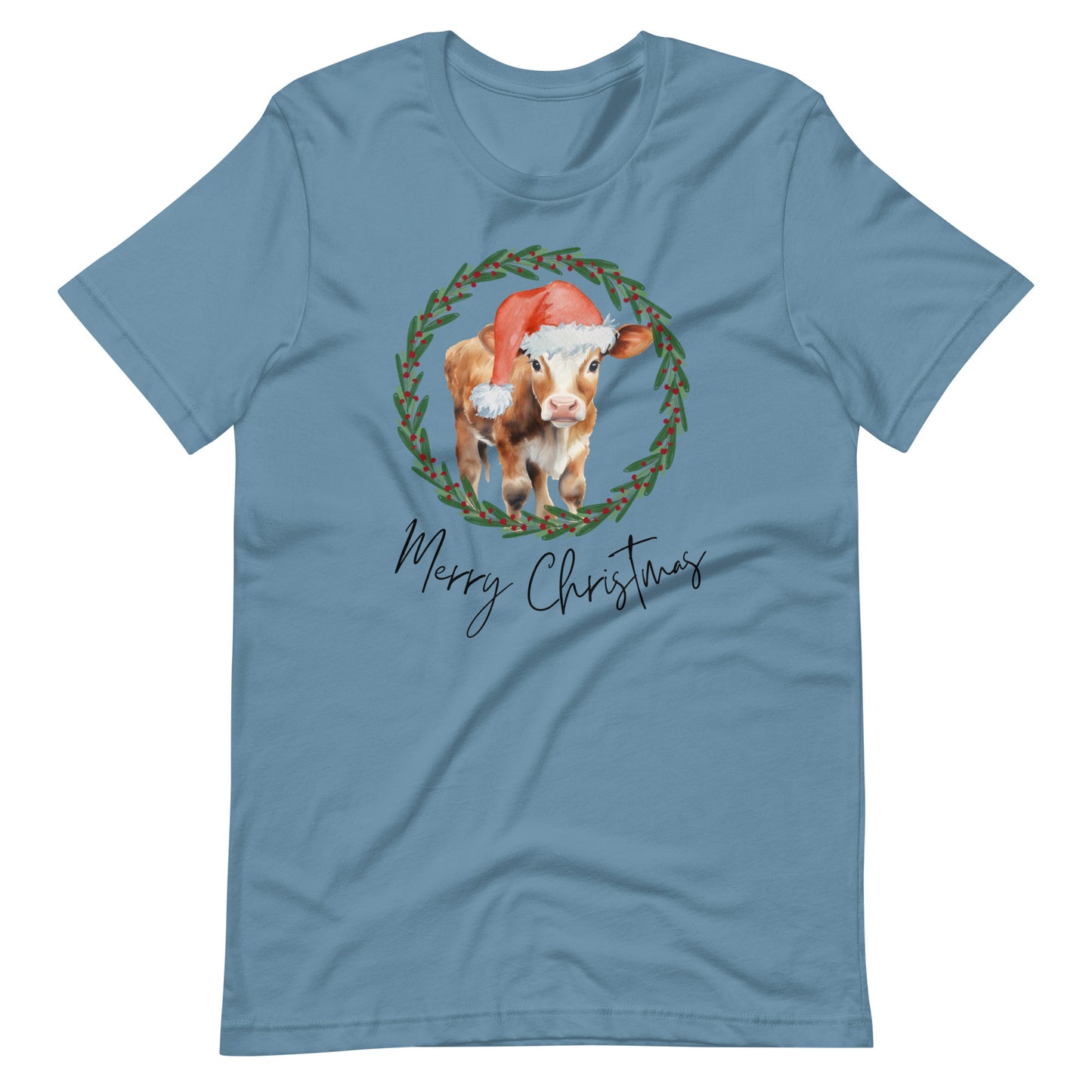 Merry Christmas Baby Cow Unisex T-Shirt