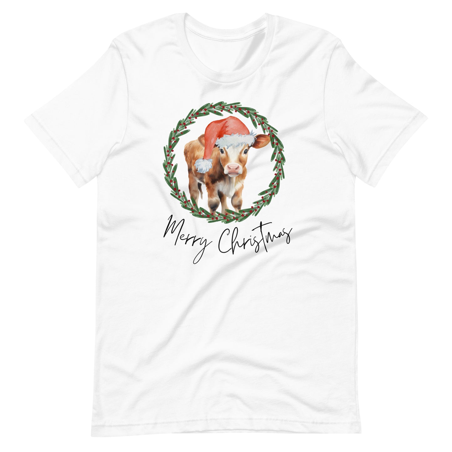 Merry Christmas Baby Cow Unisex T-Shirt