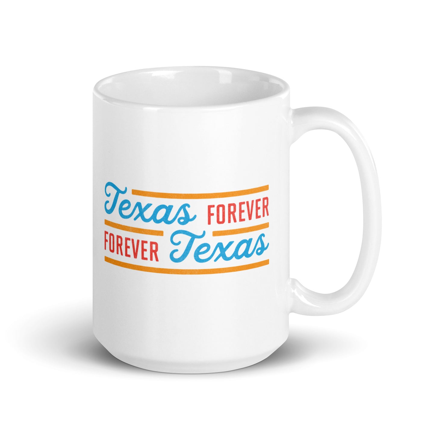 Texas Forever Fancy White Glossy Mug