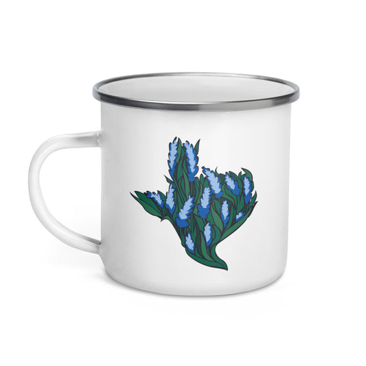 Bluebonnet Texas Flag Enamel Mug